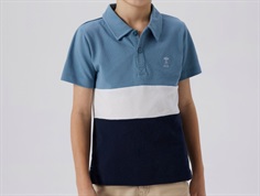 Name It polo t-shirt spring lake/white/navy blazer  